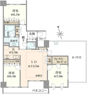 アトラス志村三丁目の間取図