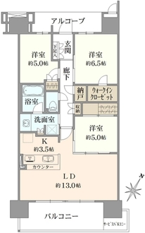 ザ・ガーデンズ東京王子エアリーコートの間取図