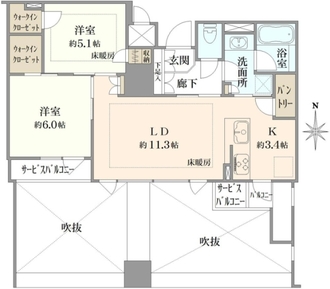 プレミスト京都四条堀川の間取図