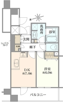 カノン室町四条の間取図