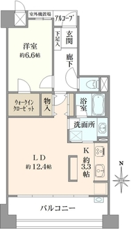 メロディーハイム富小路蛸薬師の間取図