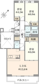 アーバンハイツ保土ヶ谷の間取図