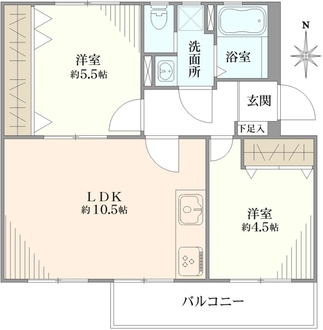左近山団地6街区24号棟の間取図