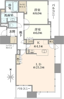 シティタワー大阪本町の間取図