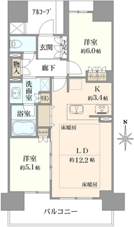 プラウド南堀江の間取図