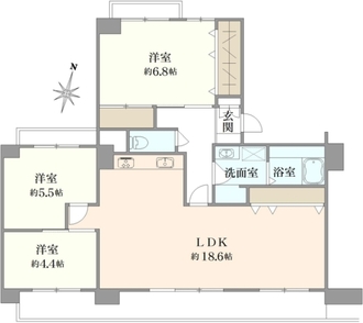 あみだ池ハイツの間取図