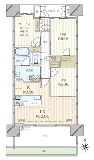 シーンズ塚口の間取図