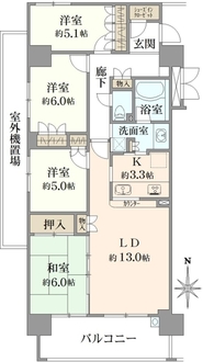 ルネ川口アグリアの間取図