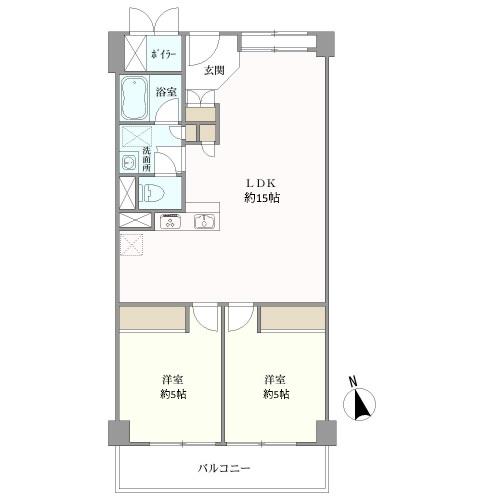 ユアサハイム帝塚山の間取図