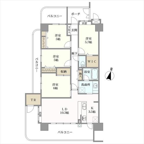 エンゼルハイム鳥飼中央の間取図