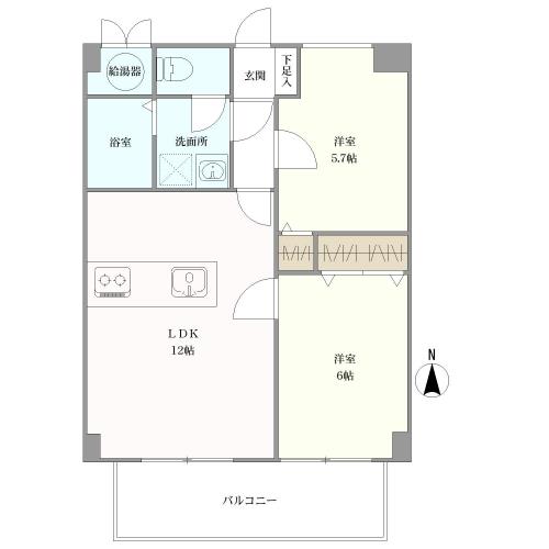 ロワールマンション長住の間取図