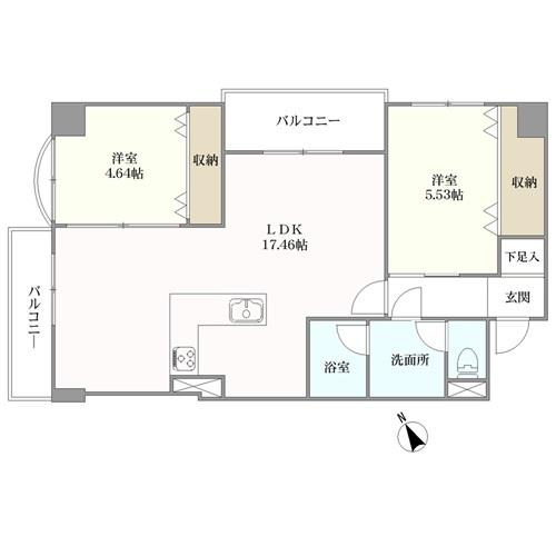 東峰マンションハイツ今川の間取図