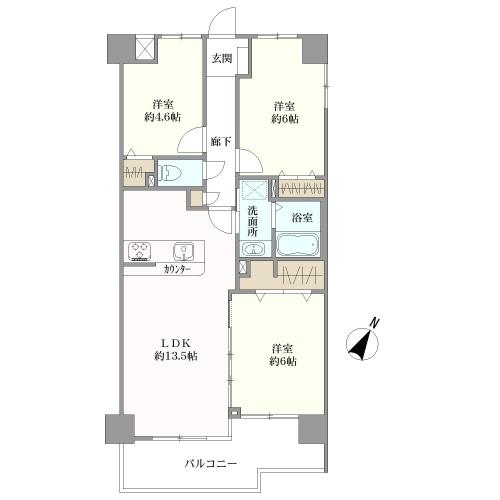 藤和シティコープ平尾駅前の間取図