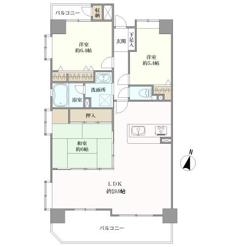 アムール大橋南３の間取図