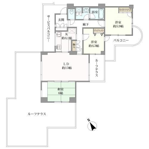 サングレイス鶴ヶ峰第一の間取図