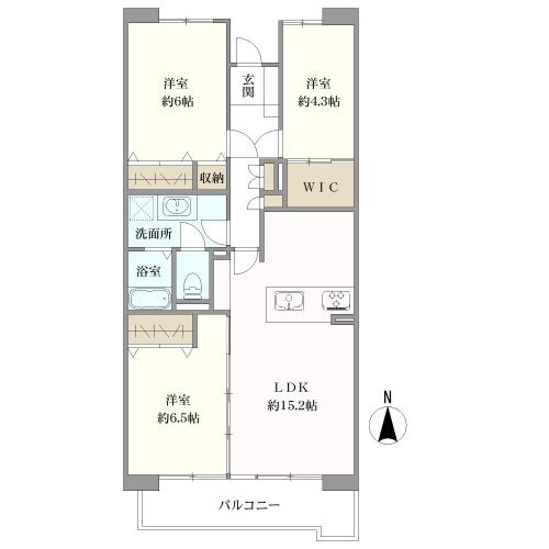 サンハイツ八事ふじみの間取図