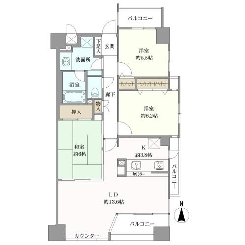 栄シティハウスの間取図