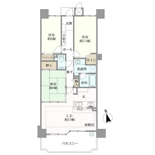 ライオンズマンション八事山の間取図