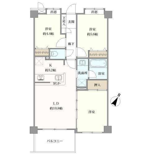 ライオンズマンション柴又金町公園の間取図