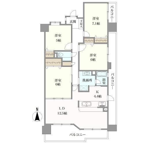 グリーンコーポ平和ケ丘の間取図