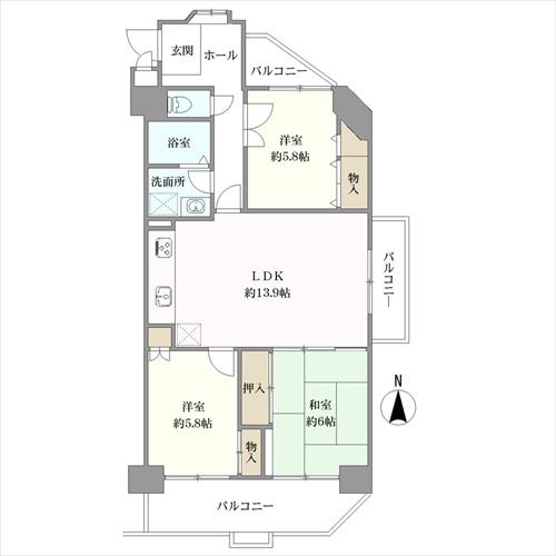 ネオカーサ上飯田の間取図