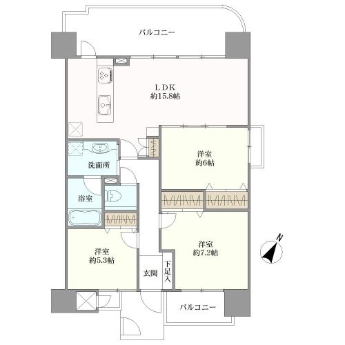 アヴェーレ守口の間取図