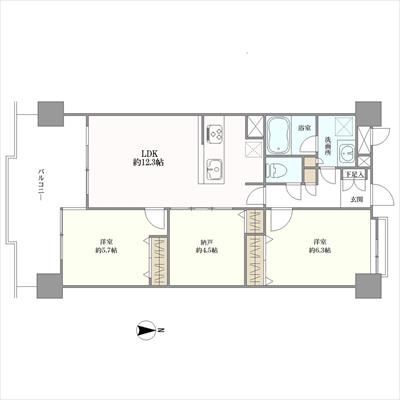 香里グランド日光ハイツの間取図