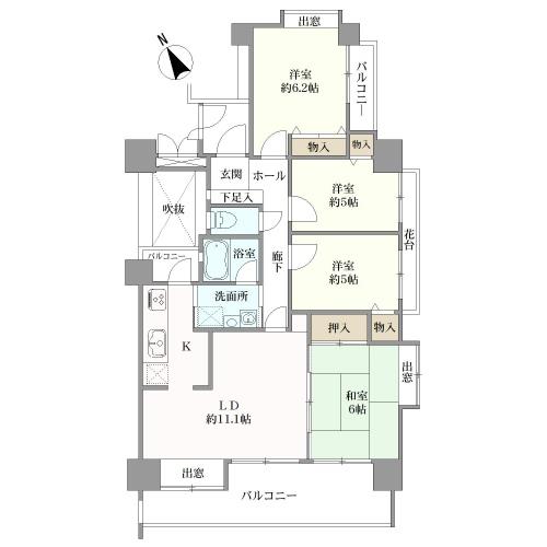 五日市ヒューマンズの間取図