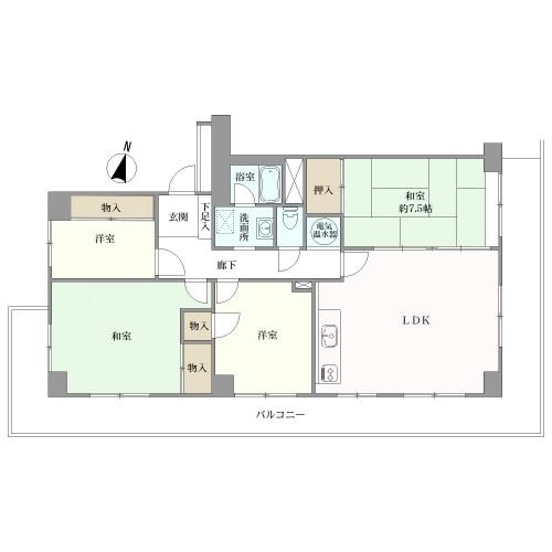 ライオンズマンション市川第二の間取図