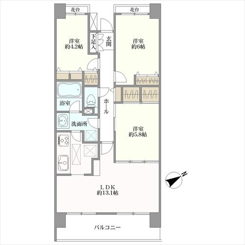 市川東パーク・ホームズの間取図