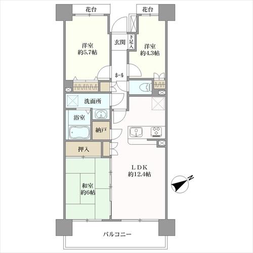 市川東パーク・ホームズの間取図