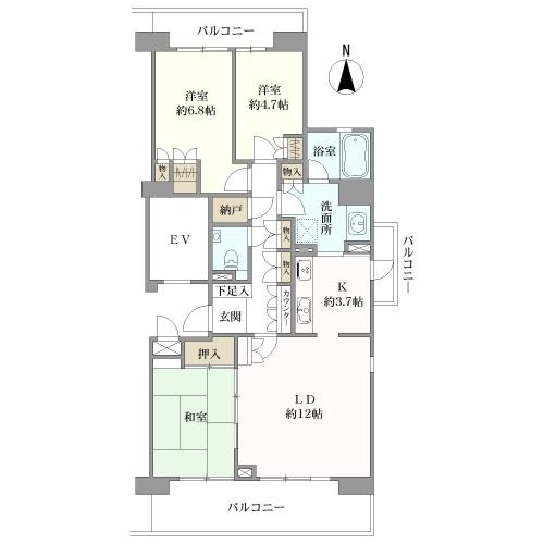 横浜星の丘ビューシティの間取図