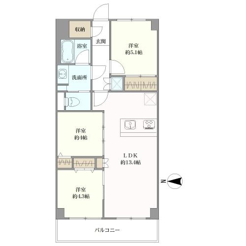 シャルマン東品川の間取図