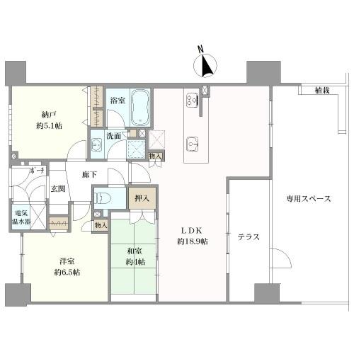 グレイスロワ鞍馬口の間取図