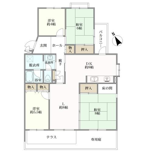 港南台おおるり第二の間取図