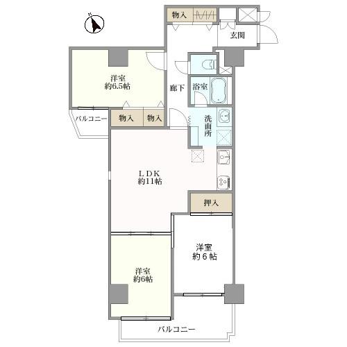 朝日プラザ新神戸の間取図
