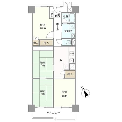 桂川ハイツの間取図