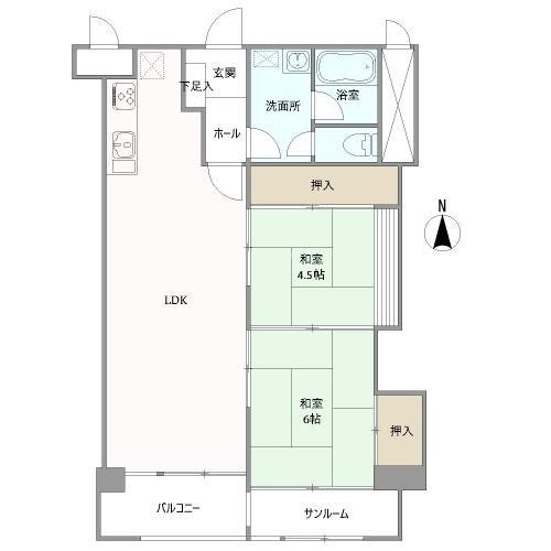 賀陽コーポラスの間取図
