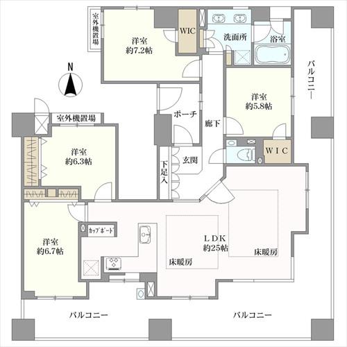 メロディーハイム富小路蛸薬師の間取図