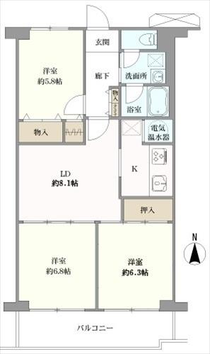 コープ野村京都南の間取図