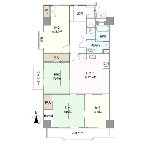 浄心ステーションビル北館の間取図
