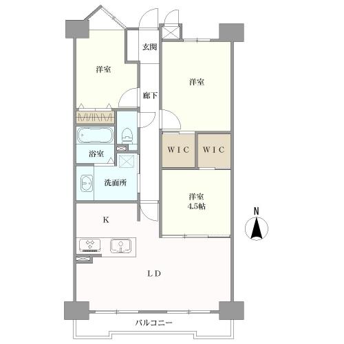 エスポア当知の間取図