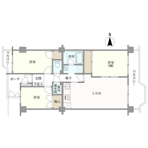 八事サンハイツの間取図