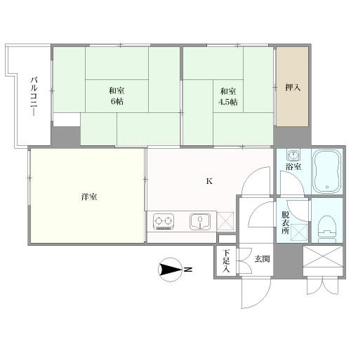 ＧＳハイム築地の間取図