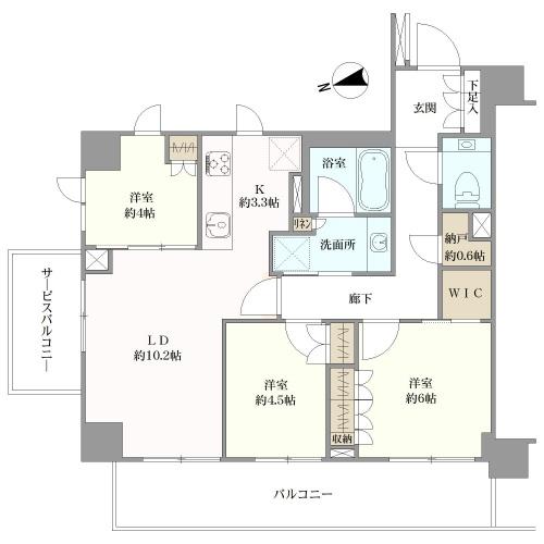 アトラス白金台レジデンスの間取図