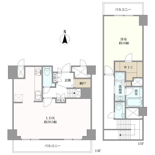 麹町クリスタルシティの間取図