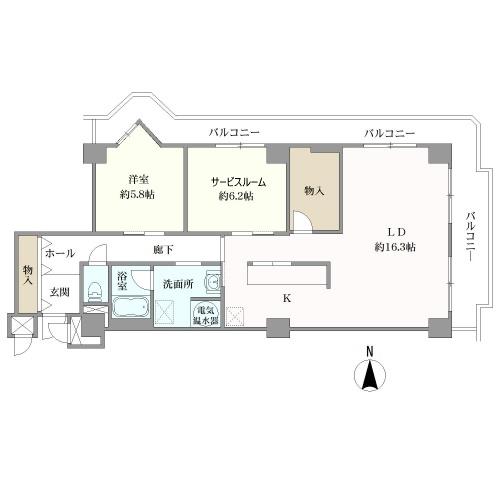 サニークレスト宝塚の間取図