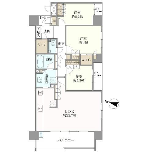グランドメゾン千里中央東丘の間取図