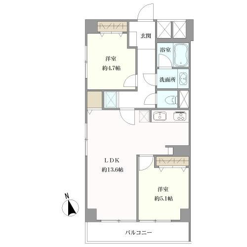 ルネ鶴舞の間取図