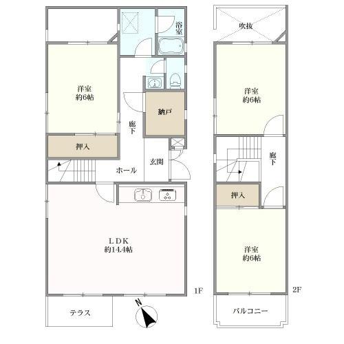 タウン上八事の間取図